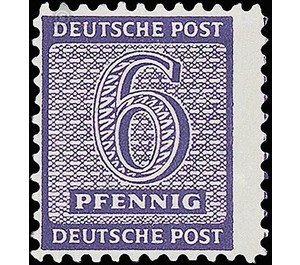 Time stamp series  - Germany / Sovj. occupation zones / West Saxony 1945 - 6 Pfennig