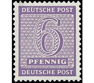 Time stamp series  - Germany / Sovj. occupation zones / West Saxony 1945 - 6 Pfennig