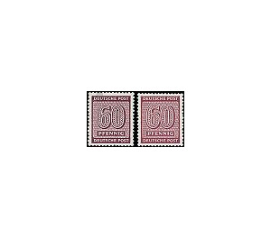 Time stamp series  - Germany / Sovj. occupation zones / West Saxony 1945 - 60 Pfennig