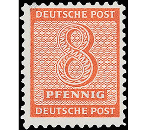 Time stamp series  - Germany / Sovj. occupation zones / West Saxony 1945 - 8 Pfennig