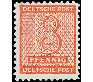 Time stamp series  - Germany / Sovj. occupation zones / West Saxony 1945 - 8 Pfennig