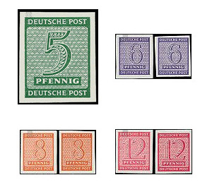 Time stamp series  - Germany / Sovj. occupation zones / West Saxony 1945 Set