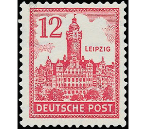 Time stamp series  - Germany / Sovj. occupation zones / West Saxony 1946 - 12 Pfennig