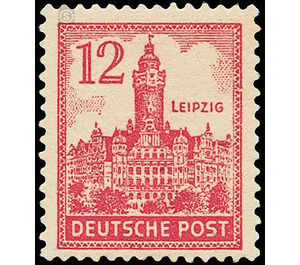 Time stamp series  - Germany / Sovj. occupation zones / West Saxony 1946 - 12 Pfennig