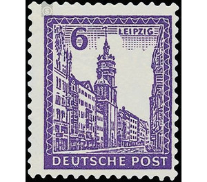 Time stamp series  - Germany / Sovj. occupation zones / West Saxony 1946 - 6 Pfennig