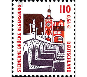 Time stamp series Tourist Attractions  - Germany / Federal Republic of Germany 2000 - 110 Pfennig