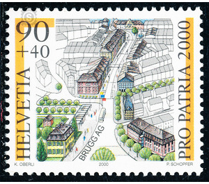 townscapes  - Switzerland 2000 - 90 Rappen