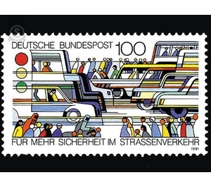 traffic safety  - Germany / Federal Republic of Germany 1991 - 100 Pfennig