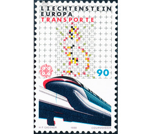 Transportation and communication  - Liechtenstein 1988 - 90 Rappen