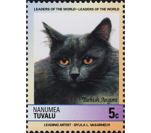 Turkish Angora (Felis silvestris catus) - Polynesia / Tuvalu, Nanumea 1985