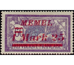 Type Merson - Germany / Old German States / Memel Territory 1922 - 1.25