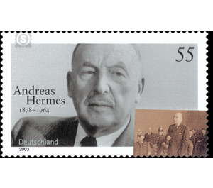 Upright Democrats: Andreas Hermes  - Germany / Federal Republic of Germany 2003 - 55 Euro Cent