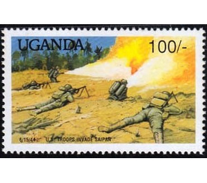 US troops invade Saipan - East Africa / Uganda 1990 - 100