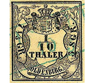 Value in Shield - Germany / Old German States / Oldenburg 1852