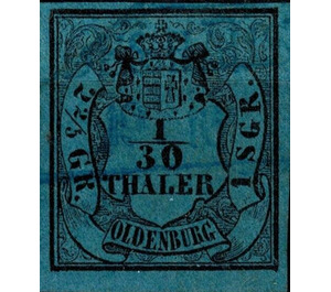 Value in Shield - Germany / Old German States / Oldenburg 1853