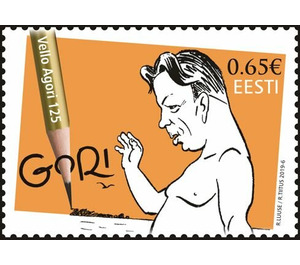 Vello Agori (Gori), Estonian Caricaturist - Estonia 2019 - 0.65