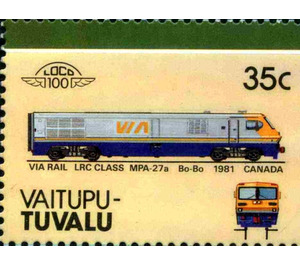 Via Rail LRC Class MPA-27a Bo-Bo 1981 Canada - Polynesia / Tuvalu, Vaitupu 1987