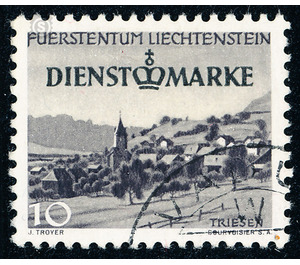 views  - Liechtenstein 1947 - 10 Rappen
