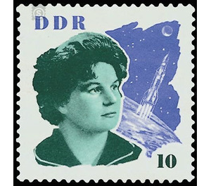 Visit of Soviet cosmonauts  - Germany / German Democratic Republic 1963 - 10 Pfennig