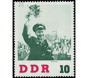 Visit of the Soviet cosmonaut German Titov  - Germany / German Democratic Republic 1961 - 10 Pfennig