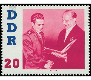 Visit of the Soviet cosmonaut German Titov  - Germany / German Democratic Republic 1961 - 20 Pfennig