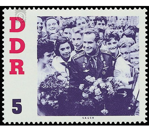 Visit of the Soviet cosmonaut German Titov  - Germany / German Democratic Republic 1961 - 5 Pfennig
