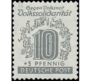 Volkssolidarität  - Germany / Sovj. occupation zones / West Saxony 1946 - 10 Pfennig