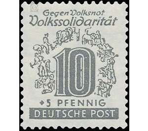 Volkssolidarität  - Germany / Sovj. occupation zones / West Saxony 1946 - 10 Pfennig