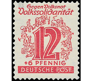 Volkssolidarität  - Germany / Sovj. occupation zones / West Saxony 1946 - 12 Pfennig