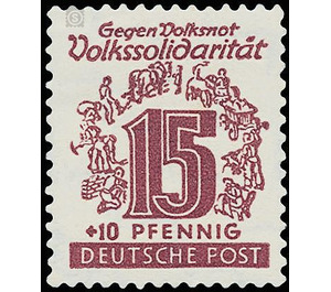 Volkssolidarität  - Germany / Sovj. occupation zones / West Saxony 1946 - 15 Pfennig