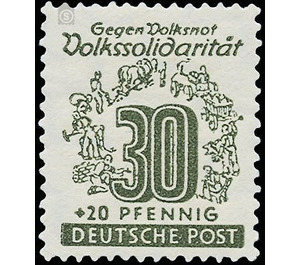 Volkssolidarität  - Germany / Sovj. occupation zones / West Saxony 1946 - 30 Pfennig