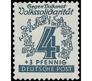 Volkssolidarität  - Germany / Sovj. occupation zones / West Saxony 1946 - 4 Pfennig