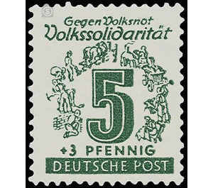 Volkssolidarität  - Germany / Sovj. occupation zones / West Saxony 1946 - 5 Pfennig