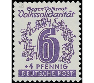 Volkssolidarität  - Germany / Sovj. occupation zones / West Saxony 1946 - 6 Pfennig