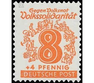 Volkssolidarität  - Germany / Sovj. occupation zones / West Saxony 1946 - 8 Pfennig