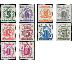 Volkssolidarität  - Germany / Sovj. occupation zones / West Saxony 1946 Set