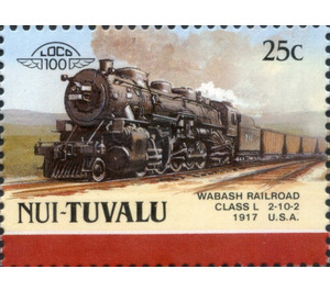 Wabash Railroad Class L 2-10-2 1917 USA - Polynesia / Tuvalu, Nui 1988