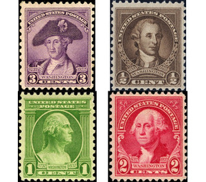 Washington Bicentennial Issue - United States of America 1932 Set