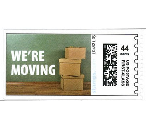 We're Moving, stack of three boxes - United States of America 2009