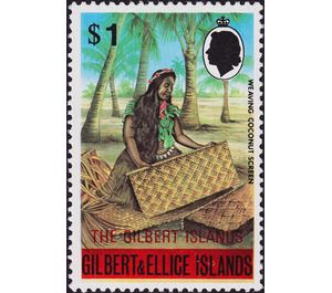 Weaving coconut screen (Overprint) - Micronesia / Gilbert Islands 1976 - 1