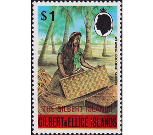 Weaving coconut screen (Overprint) - Micronesia / Gilbert Islands 1976 - 1