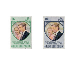 Wedding of Princess Anne with Mark Phillips - Micronesia / Gilbert and Ellice Islands 1973 Set