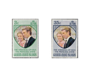 Wedding of Princess Anne with Mark Phillips - Micronesia / Gilbert and Ellice Islands 1973 Set