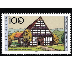 welfare: farmhouses in germany  - Germany / Federal Republic of Germany 1996 - 100 Pfennig