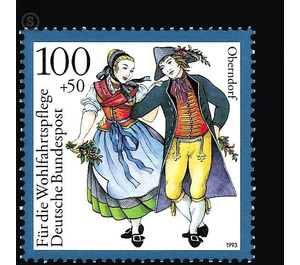 welfare: German national costumes  - Germany / Federal Republic of Germany 1993 - 100 Pfennig