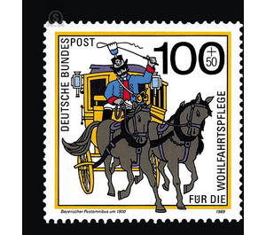 welfare: mail delivery over the centuries  - Germany / Federal Republic of Germany 1989 - 100 Pfennig