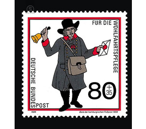 welfare: mail delivery over the centuries  - Germany / Federal Republic of Germany 1989 - 80 Pfennig