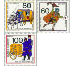 Welfare: Mail transport through the ages - Germany / Berlin 1989 Set