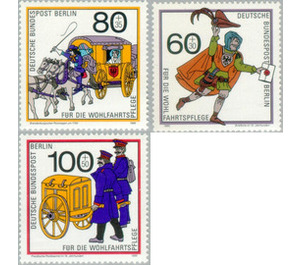 Welfare: Mail transport through the ages - Germany / Berlin 1989 Set