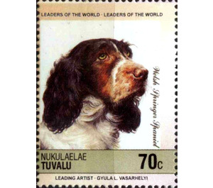 Welsh Springer Spaniel (Canis lupus familiaris) - Polynesia / Tuvalu, Nukulaelae 1985